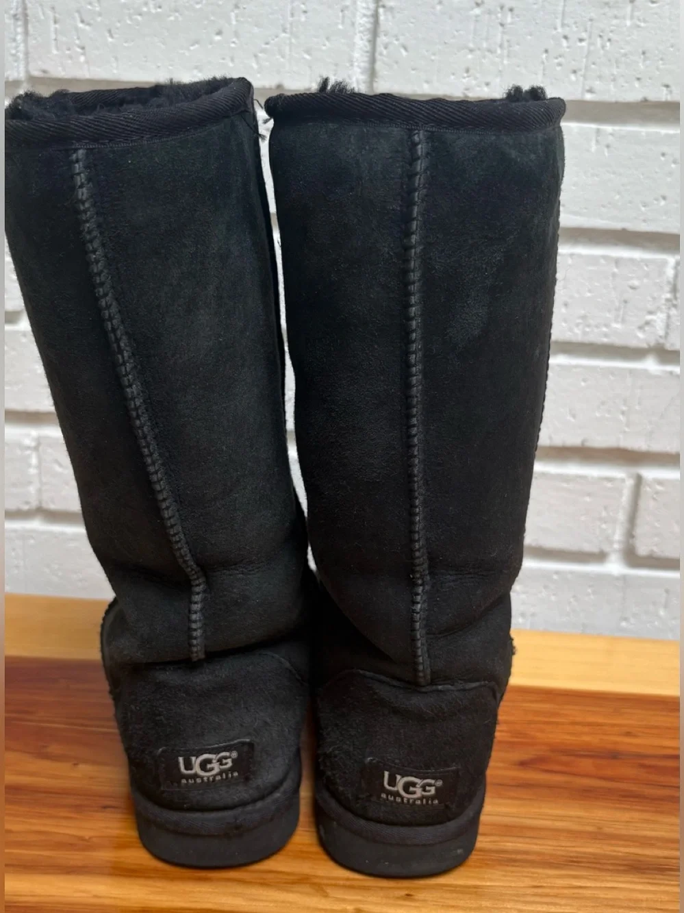 UGG Classic Tall Boots 5815, Black, Size 6